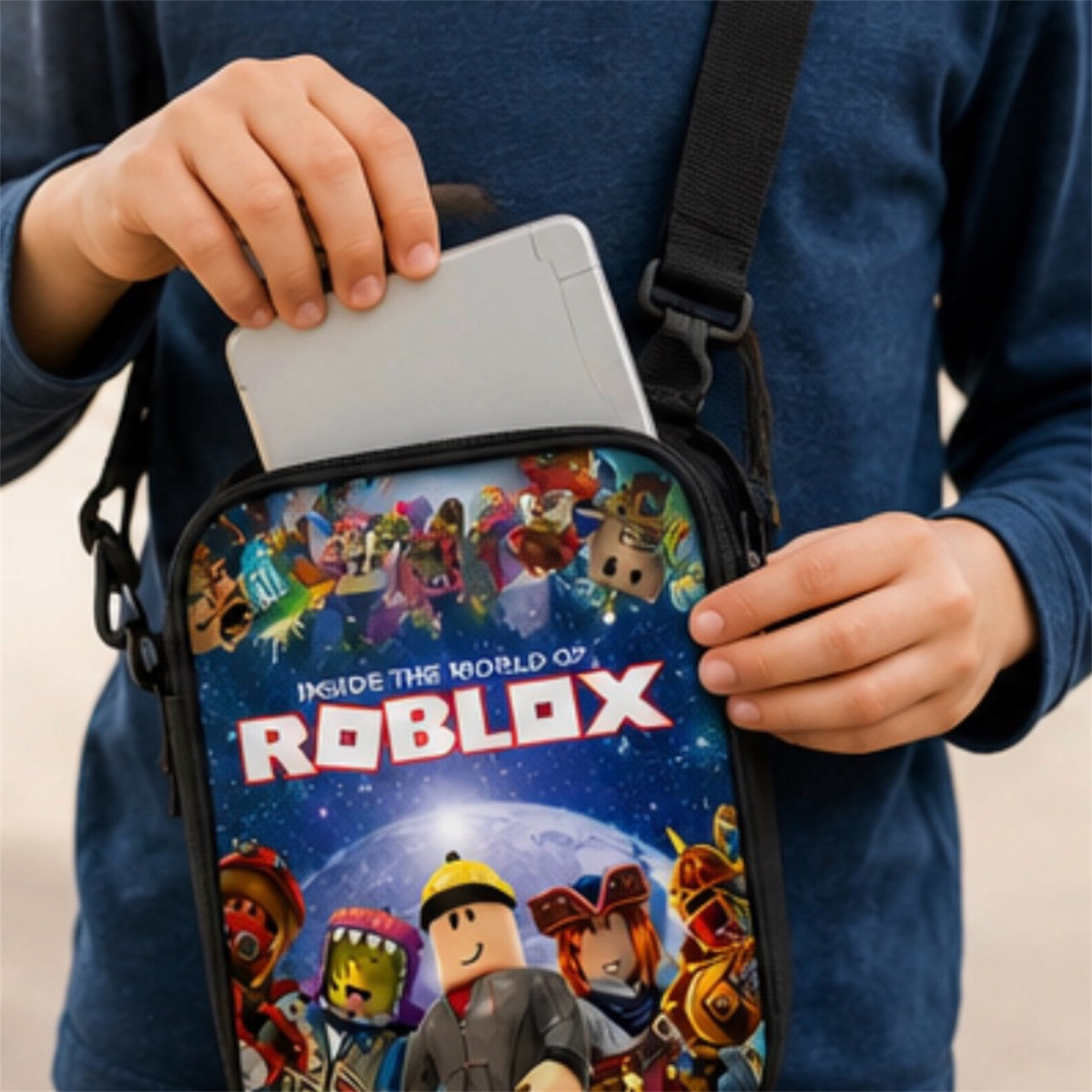 Roblox School Bag Backpack Lunch Box & Pencil Case Blue Moon