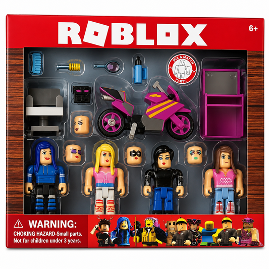 Roblox Mix & Match Rotating Toy Figures - Biker Girls