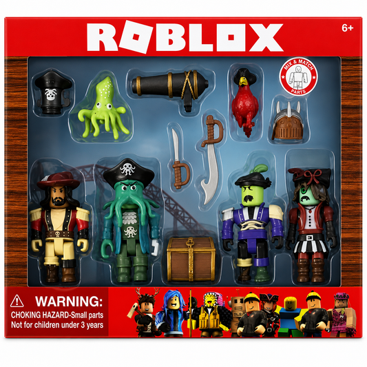 Roblox Mix & Match Rotating Toy Figures - Pirate & Co