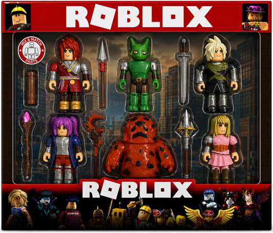 Roblox Mix & Match Rotating Toy Figures - Blob Monster & Co