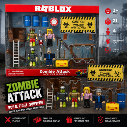 Roblox Zombie Attack 21 Piece Mix & Match Set