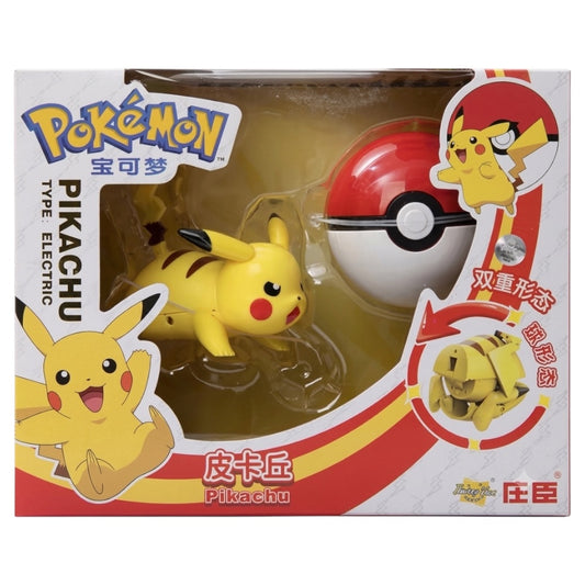 Pokémon Pikachu toy figure in packaging with Poké Ball