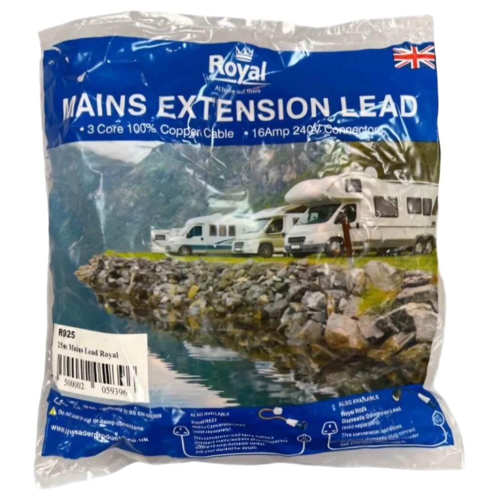 Royal Leisure 2.5mm 100% Copper 25m Mains Lead