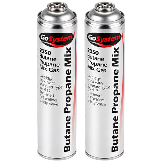 GoSystem 350G Butane Propane Mix Gas Cartridge x2 Pack