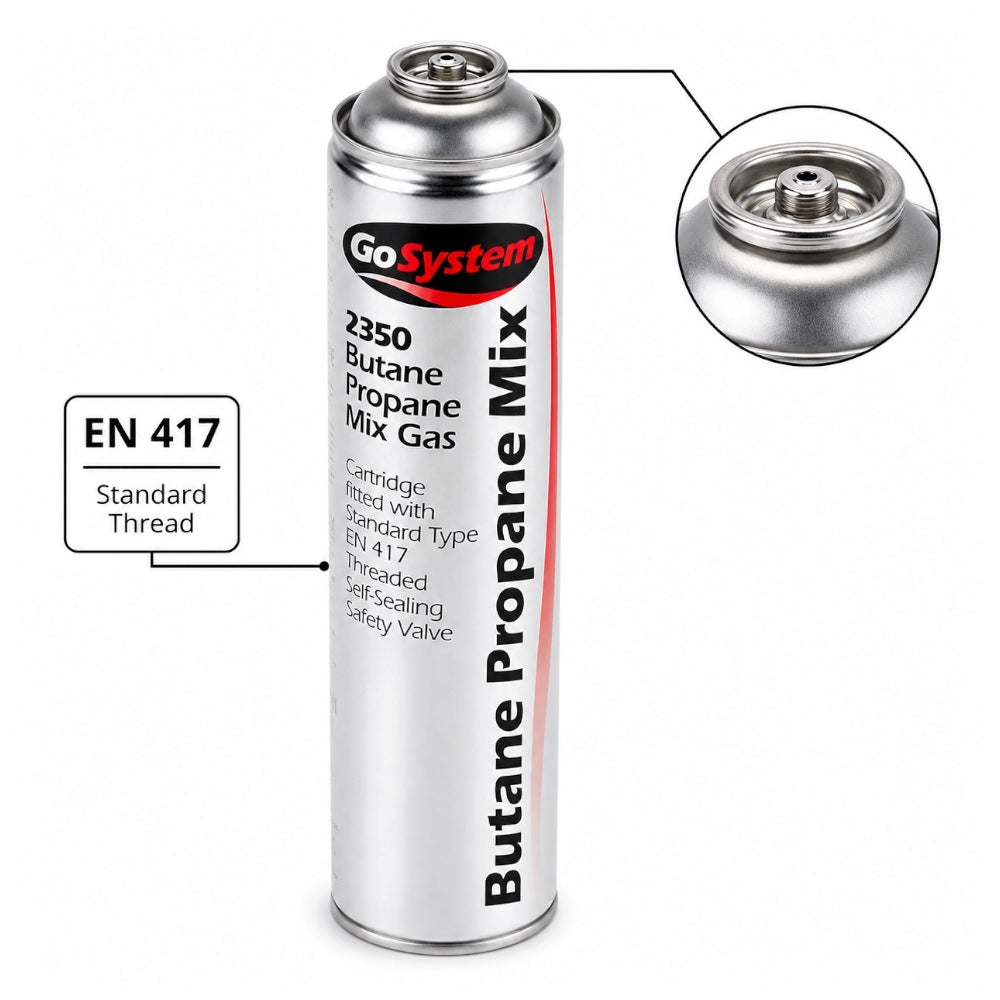 GoSystem 350G Butane Propane Mix Gas Cartridge x2 Pack