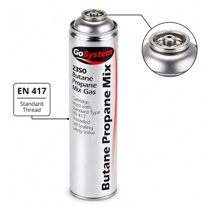 GoSystem 350G Butane Propane Mix Gas Cartridge x2 Pack
