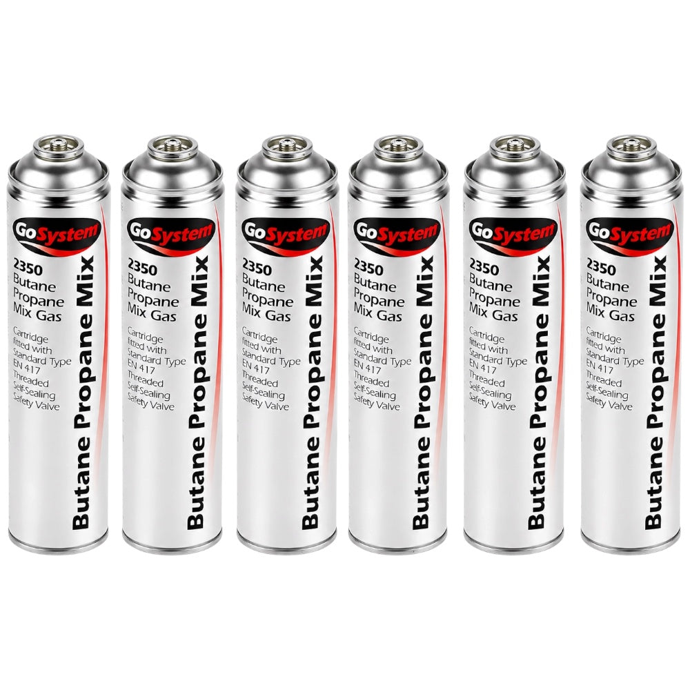 GoSystem 350G Butane Propane Mix Gas Cartridge x6 Pack