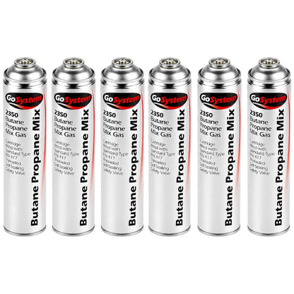 GoSystem 350G Butane Propane Mix Gas Cartridge x6 Pack