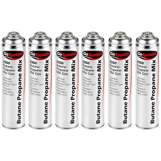 GoSystem 350G Butane Propane Mix Gas Cartridge x6 Pack