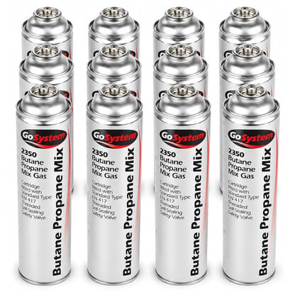 GoSystem 350G Butane Propane Mix Gas Cartridge x12 Pack