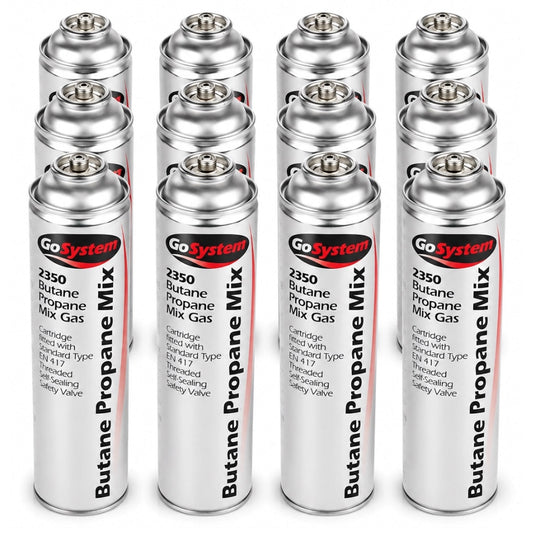GoSystem 350G Butane Propane Mix Gas Cartridge x12 Pack