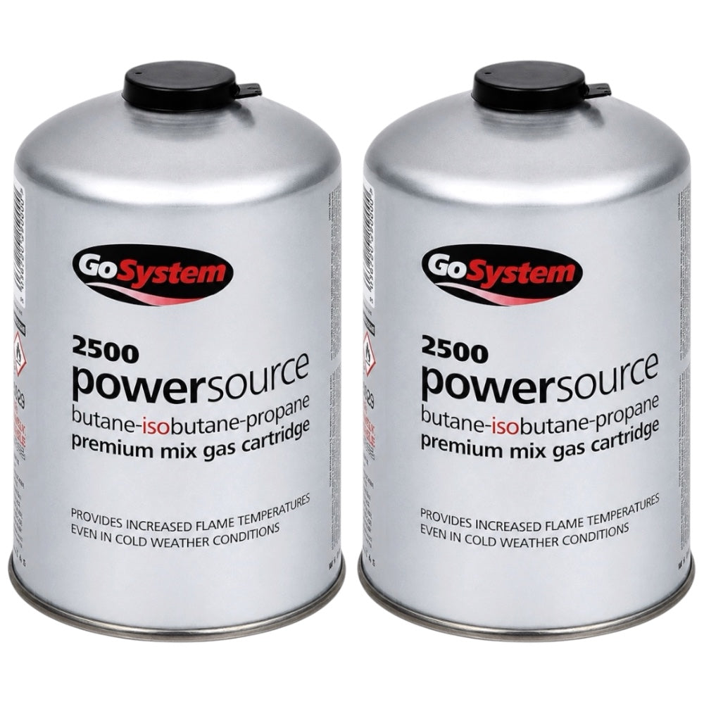 GoSystem 445g Butane Propane Gas Cartridge Camping Stove Fuel 2 Pack