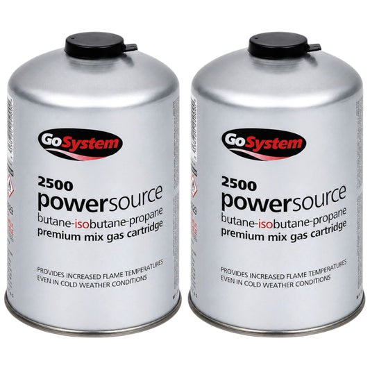 GoSystem 445g Butane Propane Gas Cartridge Camping Stove Fuel 2 Pack