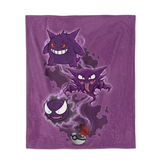 Pokémon Gastly Evolutions Soft Blanket Large 150 x 130cm