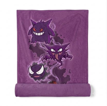 Pokémon Gastly Evolutions Soft Blanket Large 150 x 130cm