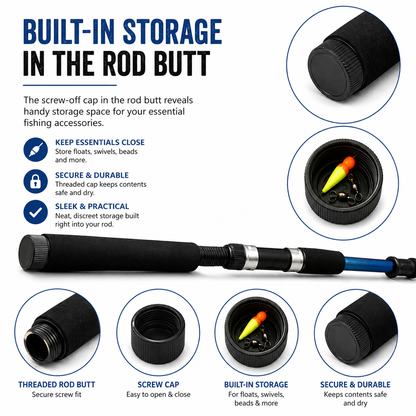 Angling Pursuits Telescopic Fishing Rod 6ft Travel Compact Coarse Trekker Fibreglass