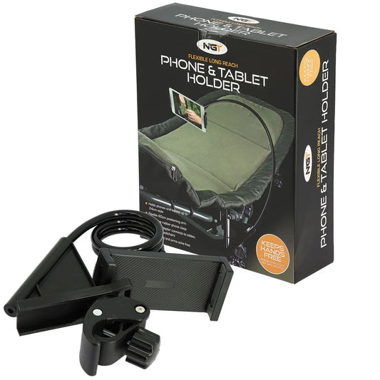 NGT Phone Tablet Holder Complete With Chair Adaptor & Flexible Arm