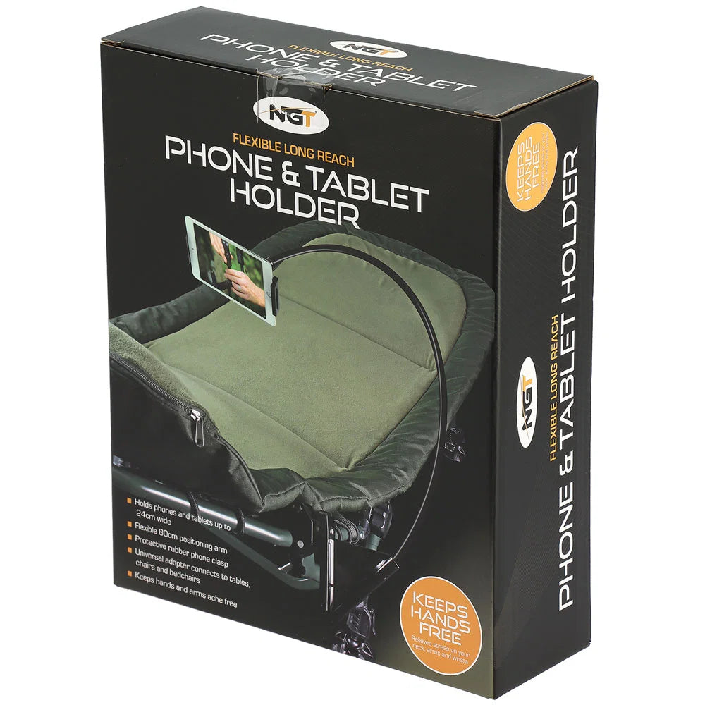 NGT Phone Tablet Holder Complete With Chair Adaptor & Flexible Arm
