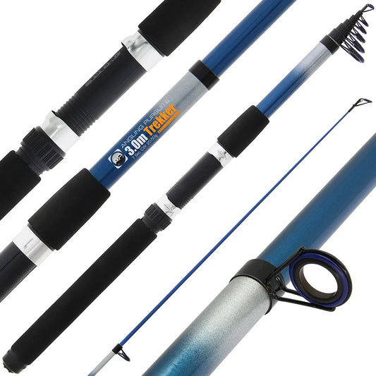Angling Pursuits Trekker 10ft Telescopic Fishing Rod Travel Rod Fibreglass 20-50g