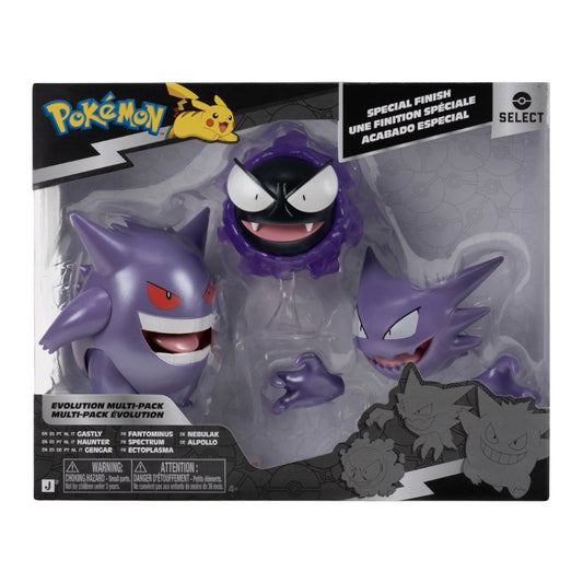 Pokemon Select Evolution Multi Pack Gastly Haunter Gengar Special Finish Jazwares