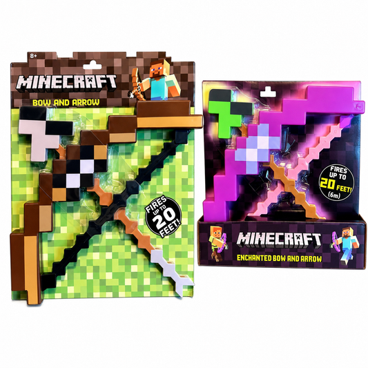 Minecraft Bow And Arrow & Enchanted Bow And Arrow Kids Play Battle Toy