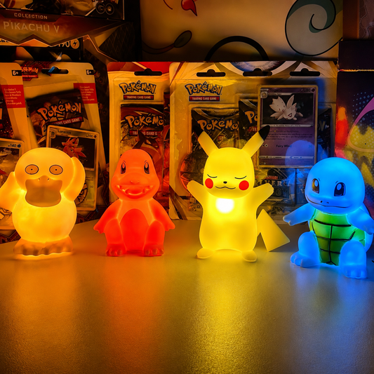 Pokemon LED Night Light Battery Powered Glow Figure Lamp 10-12cm Choose Character