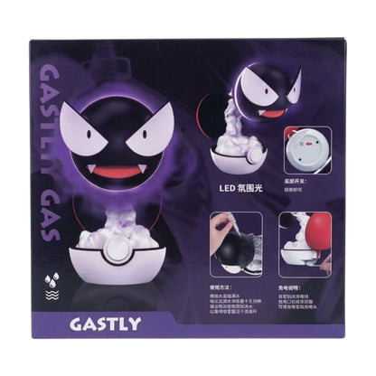 Pokémon Gastly LED Mist Humidifier Night Light USB Rechargeable Ghost Display