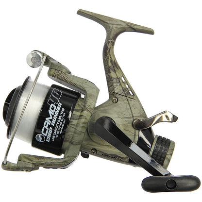Angling Pursuits Camo 40 3BB Carp Runner Reel with 12lb Line and Spare Spool