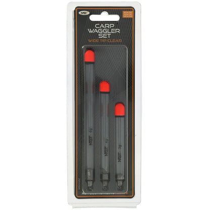 NGT 3 Pack Carp Waggler Floats 9cm 3g 11cm 4g and 13cm 6g Mixed Pack