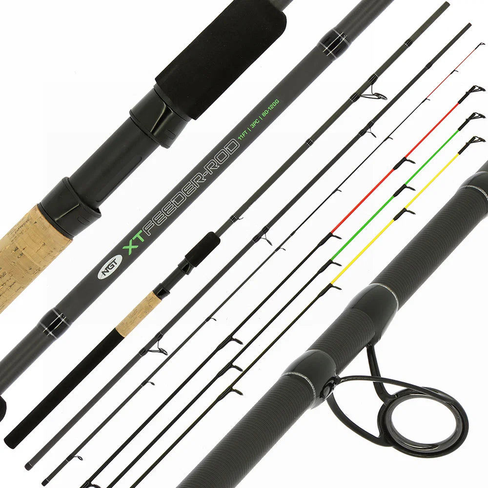 NGT XT Carbon Feeder Rod 11ft Feeder Rod with 3 Carbon Tips