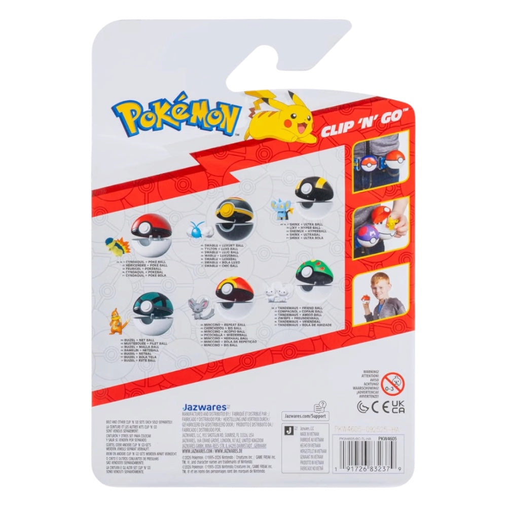 Pokémon Clip N Go Tandemaus & Friend Ball