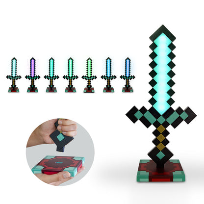 Minecraft Redstone Light Up Torch Sword Desktop Bedside Lamp 7 Colours