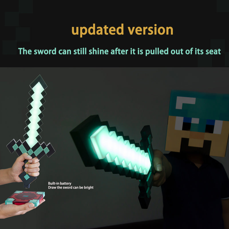 Minecraft Redstone Light Up Torch Sword Desktop Bedside Lamp 7 Colours