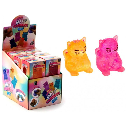 Cats Maltose Glitter Squishy in Box Fidget Toy