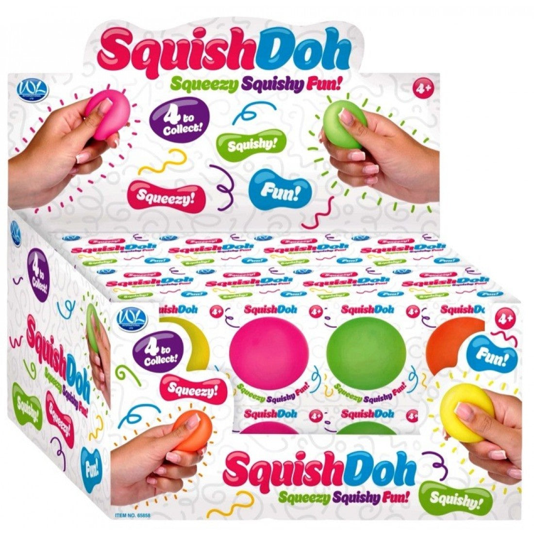 Squishdoh Mini 4cm Neon Ball Fidget Toy