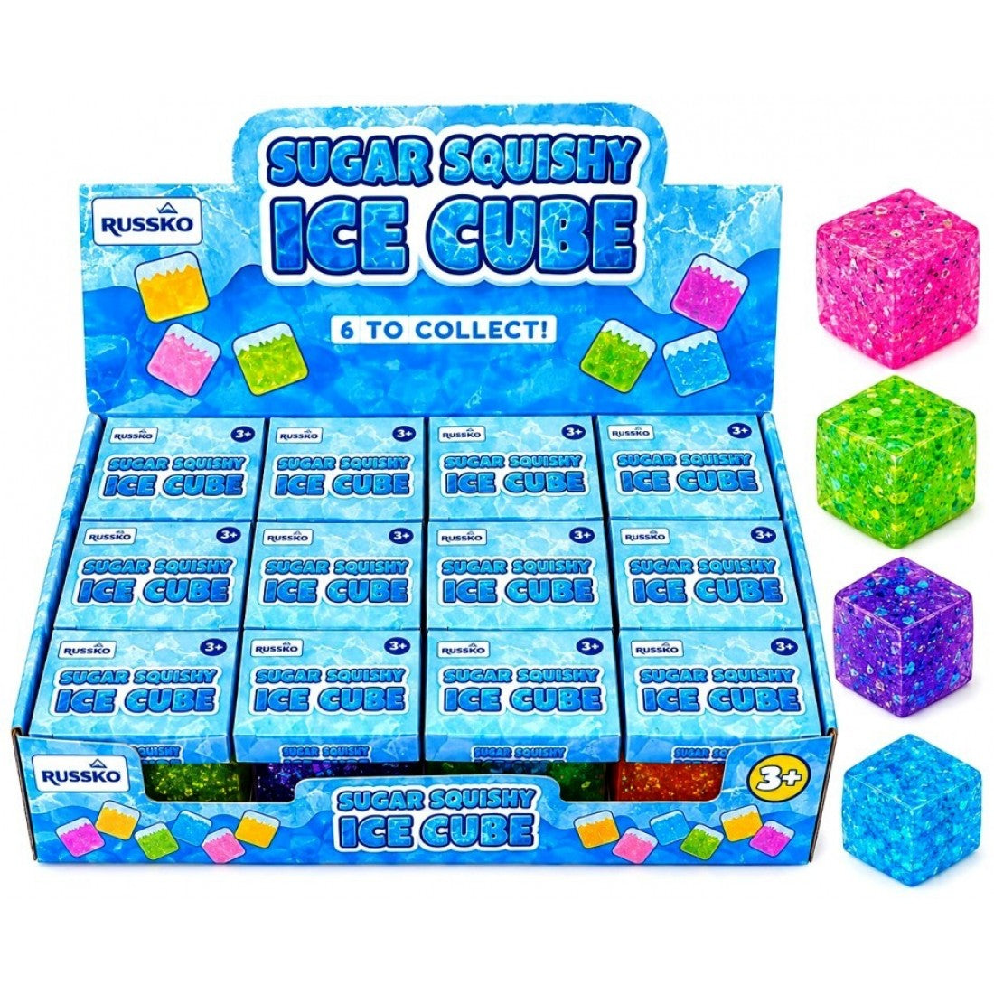 Ice Cube Sugar Squishy Slow Rising Sensory Fidget Toy 6cm Maltose Gel Stress Relief