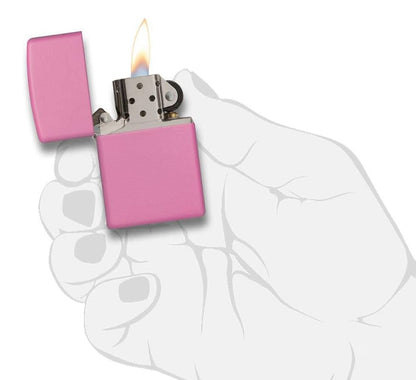 Zippo Regular Pink Matte Refillable Windproof Lighter