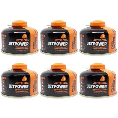 Jetboil JetPower Fuel 100g Gas Canister x6 Pack