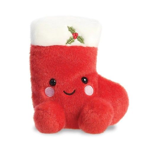 Aurora Palm Pal Christmas Holly Stocking 5"
