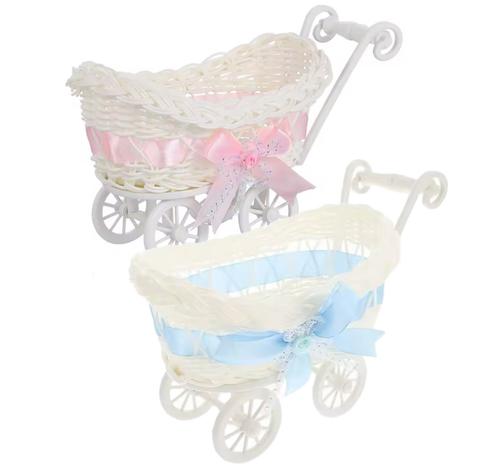 Baby Basket Woven Toy Cart Moses Basket 24cm Long