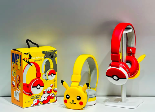 Pokémon Pikachu Wireless Bluetooth Headphones Comfortable Headstrap Over Ear